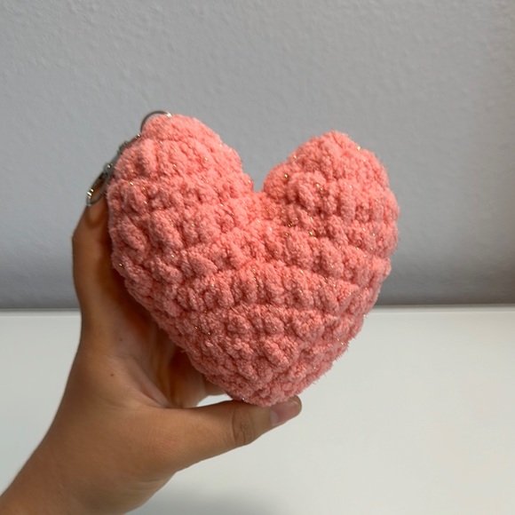 Pink Heart Keychain - Picture 1 of 3